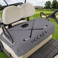 thumbnail image 1 of Golf Cart Seat Covers for 2 Seater,Gray Hockey Microfiber Cart Seat Towel Blanket,Modern Art Vintage Hockey Ball Sports Absorbent Breathable Non Slip Bench Seats Protector for Golf Course 51"x31", 1 of 9