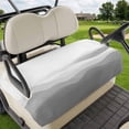 thumbnail image 1 of Golf Cart Seat Covers for 2 Seater, Grey Ombre Soft Microfiber Cart Seat Towel Blanket, Summer Minimalist Ocean Waves Absorbent Breathable Non Slip Bench Seats Protector for Golf Course 51"x31", 1 of 9