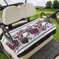 thumbnail image 1 of Golf Cart Seat Covers for 2 Seater,Halloween Soft Microfiber Cart Seat Towel Blanket,Black Purple Skull Roses Horror Flower Absorbent Breathable Non Slip Bench Seats Protector for Golf Course 51"x31", 1 of 9