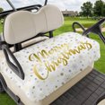 thumbnail image 1 of Golf Cart Seat Covers for 2 Seater,Merry Christmas Microfiber Cart Seat Towel Blanket,Xmas Snowflakes Polka Dot Winter New Year Absorbent NonSlip Bench Seats Protector for Golf Course 51"x31", 1 of 9