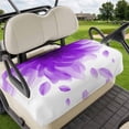 thumbnail image 1 of Golf Cart Seat Covers for 2 Seater,Modern Purple Microfiber Cart Seat Towel Blanket,Gradient Floral Abstract Bohemian White Absorbent Breathable Non Slip Bench Seats Protector for Golf Course 51"x31", 1 of 9