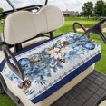 thumbnail image 1 of Golf Cart Seat Covers for 2 Seater,Navy Blue Christmas Microfiber Cart Seat Towel Blanket,Poinsettia Xmas Ball Berry Winter Absorbent Breathable Non Slip Bench Seats Protector for Golf Course 51"x31", 1 of 9