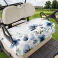 thumbnail image 1 of Golf Cart Seat Covers for 2 Seater,Navy Blue Floral Microfiber Cart Seat Towel Blanket,Watercolor Eucalyptus Leaves Butterfly Absorbent NonSlip Bench Seats Protector for Golf Course 51"x31", 1 of 9