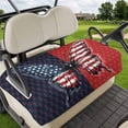 thumbnail image 1 of Golf Cart Seat Covers for 2 Seater,Navy Blue Red Butterfly Microfiber Cart Seat Towel Blanket,Stars Modern Abstract Art Absorbent Breathable Non Slip Bench Seats Protector for Golf Course 51"x31", 1 of 9