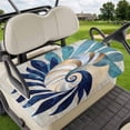 thumbnail image 1 of Golf Cart Seat Covers for 2 Seater,Navy Blue Teal Coastal Microfiber Cart Seat Towel Blanket,Abstract Art Nautical Ocean Conch Absorbent NonSlip Bench Seats Protector for Golf Course 51"x31", 1 of 9