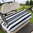 thumbnail image 1 of Golf Cart Seat Covers for 2 Seater,Navy Blue White Striped Microfiber Cart Seat Towel Blanket,Grey Farmhouse Stripe Abstract Art Absorbent NonSlip Bench Seats Protector for Golf Course 51"x31", 1 of 9