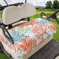 thumbnail image 1 of Golf Cart Seat Covers for 2 Seater,Ocean Coral Microfiber Cart Seat Towel Blanket,Abstract Boho Gradient Coastal Polka Dots Absorbent Breathable Non Slip Bench Seats Protector for Golf Course 51"x31", 1 of 9
