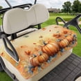 thumbnail image 1 of Golf Cart Seat Covers for 2 Seater,Orange Pumpkin Fall Microfiber Cart Seat Towel Blanket,Thanksgiving Maple Leave Farmhouse Absorbent Breathable NonSlip Bench Seats Protector for Golf Course 51"x31", 1 of 9