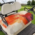 thumbnail image 1 of Golf Cart Seat Covers for 2 Seater,Orange Red Brown Microfiber Cart Seat Towel Blanket,Abstract Modern Oil Painting Street Art Absorbent NonSlip Bench Seats Protector for Golf Course 51"x31", 1 of 9