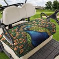 thumbnail image 1 of Golf Cart Seat Covers for 2 Seater, Peacock Soft Microfiber Cart Seat Towel Blanket, Watercolor Animal Vintage Farmhouse Absorbent Breathable Non Slip Bench Seats Protector for Golf Course 51"x31", 1 of 9