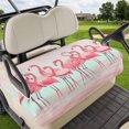 thumbnail image 1 of Golf Cart Seat Covers for 2 Seater,Pink Flamingo Microfiber Cart Seat Towel Blanket,Summer Tropical Flamingo Hawaii Absorbent Breathable Non Slip Bench Seats Protector for Golf Course 51"x31", 1 of 9