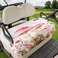 thumbnail image 1 of Golf Cart Seat Covers for 2 Seater,Pink Mushroom Microfiber Cart Seat Towel Blanket,Spring Botanical Elegant Summer Floral Absorbent Breathable Non Slip Bench Seats Protector for Golf Course 51"x31", 1 of 9