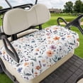 thumbnail image 1 of Golf Cart Seat Covers for 2 Seater,Purple Flower Microfiber Cart Seat Towel Blanket,Retro Country Flower Spring Leaf Botanical Absorbent NonSlip Bench Seats Protector for Golf Course 51"x31", 1 of 9