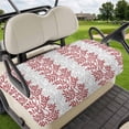 thumbnail image 1 of Golf Cart Seat Covers for 2 Seater,Red Gray Botanical Microfiber Cart Seat Towel Blanket,Pastoral Spring Summer Leaf Aesthetics Absorbent NonSlip Bench Seats Protector for Golf Course 51"x31", 1 of 9