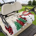 thumbnail image 1 of Golf Cart Seat Covers for 2 Seater,Red Snowman Christmas Microfiber Cart Seat Towel Blanket,Xmas Tree Snowflake Vintage Absorbent Breathable Non Slip Bench Seats Protector for Golf Course 51"x31", 1 of 9