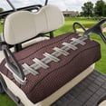 thumbnail image 1 of Golf Cart Seat Covers for 2 Seater, Rugby Sport Soft Microfiber Cart Seat Towel Blanket, Usa Sport White Red Brown Ball Absorbent Breathable Non Slip Bench Seats Protector for Golf Course 51"x31", 1 of 9