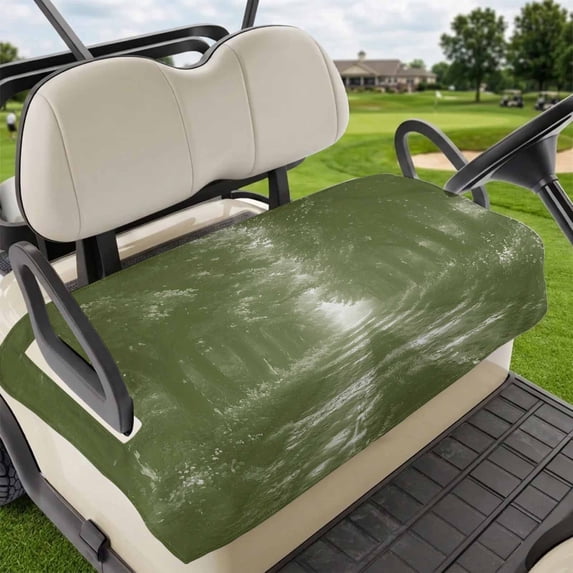 Golf Cart Seat Covers for 2 Seater,Sage Green Trees Microfiber Cart Seat Towel Blanket,Forest Art Decor Spring Summer Nature Leaf Absorbent NonSlip Bench Seats Protector for Golf Course 51"x31"