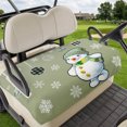 thumbnail image 1 of Golf Cart Seat Covers for 2 Seater,Snowman Microfiber Cart Seat Towel Blanket,Christmas Green Balls Snowflakes Farmhouse Plaid Absorbent NonSlip Bench Seats Protector for Golf Course 51"x31", 1 of 9