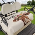 thumbnail image 1 of Golf Cart Seat Covers for 2 Seater,Spring Cow Microfiber Cart Seat Towel Blanket,Botanical Blossom Motif Country Florals Absorbent Breathable Non Slip Bench Seats Protector for Golf Course 51"x31", 1 of 9