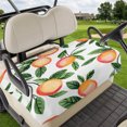 thumbnail image 1 of Golf Cart Seat Covers for 2 Seater,Summer Fruits Microfiber Cart Seat Towel Blanket,Spring Orange Peach Green Botanical Absorbent Breathable Non Slip Bench Seats Protector for Golf Course 51"x31", 1 of 9