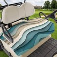 thumbnail image 1 of Golf Cart Seat Covers for 2 Seater,Teal Beige Ombre Microfiber Cart Seat Towel Blanket,Moire Modern Abstract Art Geometric Absorbent Breathable Non Slip Bench Seats Protector for Golf Course 51"x31", 1 of 9