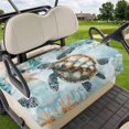 thumbnail image 1 of Golf Cart Seat Covers for 2 Seater,Teal Sea Turtle Coastal Microfiber Cart Seat Towel Blanket,Summer Beach Nautical Coral Absorbent Breathable Non Slip Bench Seats Protector for Golf Course 51"x31", 1 of 9