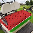 thumbnail image 1 of Golf Cart Seat Covers for 2 Seater,Watermelon Soft Microfiber Cart Seat Towel Blanket,Black Polka Dots Green Summer Fruits Absorbent Breathable Non Slip Bench Seats Protector for Golf Course 51"x31", 1 of 9