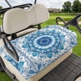 thumbnail image 1 of Golf Cart Seat Covers for 2 Seater,White Blue Boho Microfiber Cart Seat Towel Blanket,Modern Floral Abstract Art Ethnic Tribal Absorbent NonSlip Bench Seats Protector for Golf Course 51"x31", 1 of 9