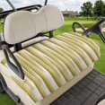 thumbnail image 1 of Golf Cart Seat Covers for 2 Seater, Yellow Striped Soft Microfiber Cart Seat Towel Blanket, Modern Abstract Art Absorbent Breathable Non Slip Bench Seats Protector for Golf Course 51"x31", 1 of 9