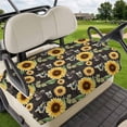 thumbnail image 1 of Golf Cart Seat Covers for 2 Seater,Yellow Sunflowers Microfiber Cart Seat Towel Blanket,Summer Botanical Elegant Pastoral Bees Absorbent NonSlip Bench Seats Protector for Golf Course 51"x31", 1 of 9