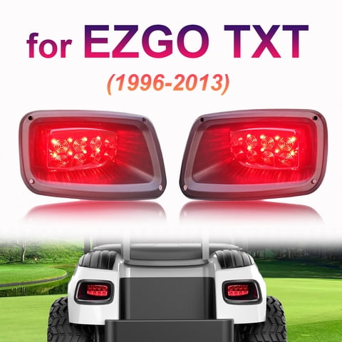 LED Golf Cart Tail Light Kit for EZGO TXT (1996-2013), 12V Rear Brake Light Assembly for Gas & Electric Models