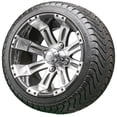 thumbnail image 1 of Golf Cart Wheels and Tires - 12" RHOX RX180 Machined w/ Low Pro Tires - Set of 4, 1 of 3
