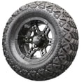 thumbnail image 1 of Golf Cart Wheels and Tires - 12" RHOX RX252 Black w/ All Terrains - Set of 4, 1 of 3