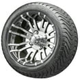 thumbnail image 1 of Golf Cart Wheels and Tires - 12" RHOX RX270 Machined w/ Low Pro Tires - Set of 4, 1 of 3