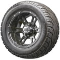 thumbnail image 1 of Golf Cart Wheels and Tires - 12" RHOX RX321 Black w/ All Terrains - Set of 4, 1 of 3