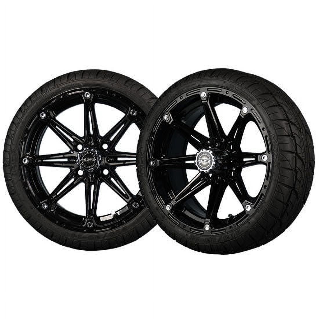 Golf Cart Wheels and Tires Combo 14" Madjax Element Black Set of 4