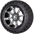thumbnail image 1 of Golf Cart Wheels and Tires Combo - 14" Tempest Machined/Black - Set of 4, 1 of 4