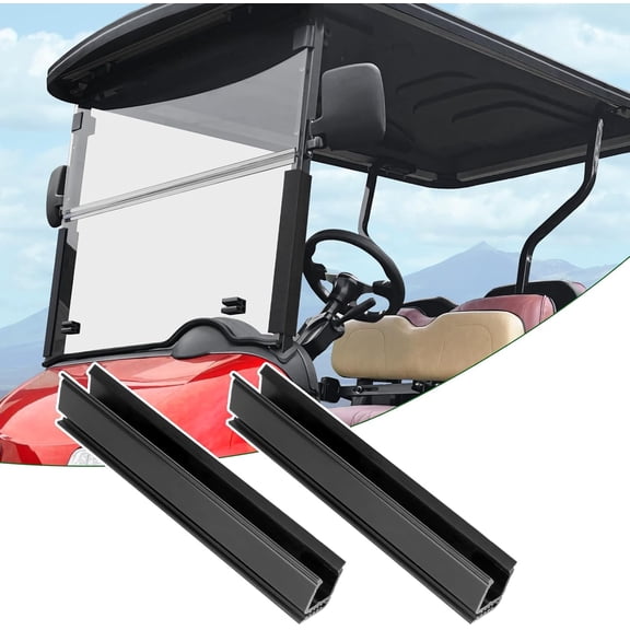 Golf Cart Windshield Retaining Clips 1.3-inch Width, 14-inch Length for EZGO RXV 2008-up, Windshield Mounting Sash Clips Replacement Only Fit 1-1/4" Front Struts Square Rail OEM# 603852