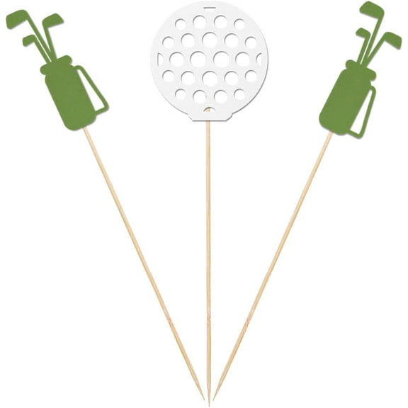 Golf Centerpiece Sticks, 12-Pack Double-Sided Golf Birthday Retirement Table Topper Party Decorations