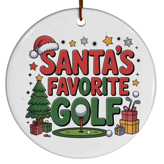 Golf Christmas Ornament 2025, Custom Gifts for Golf Lovers, Gift for Christmas, Xmas Tree Hanging Decoration, Gifts Sports Fan, Santa's Favorite Golf