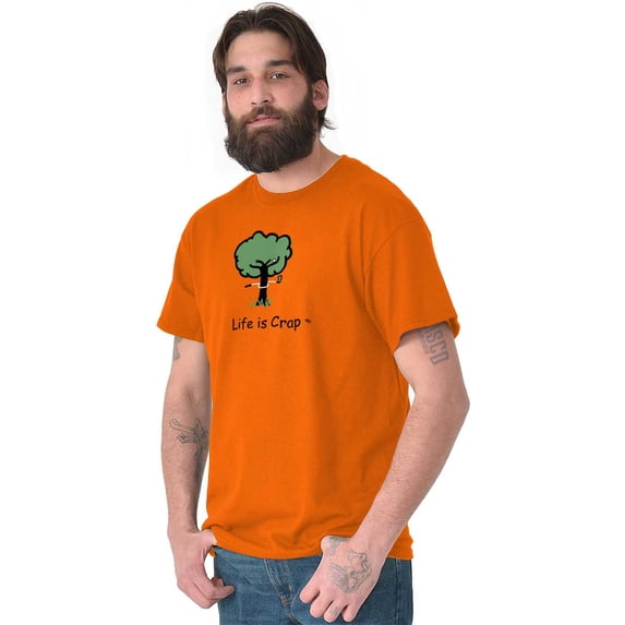 Golf Club Ball Tree Unlucky Caddy Men's Big & Tall Crewneck Graphic Tee Brisco Brands 2X
