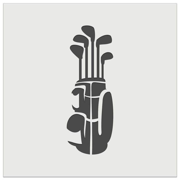 Golf Club Caddy Bag Set DIY Cookie Wall Craft Stencil - 5.5 Inch