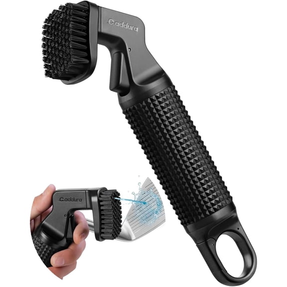 Golf Club Cleaner, Heavy-Duty Nylon Bristle Brush Cleaner with 80ml Spray Bottle, Anti-Leak Design and Ergonomic Grip Professional Golf Gift for Men