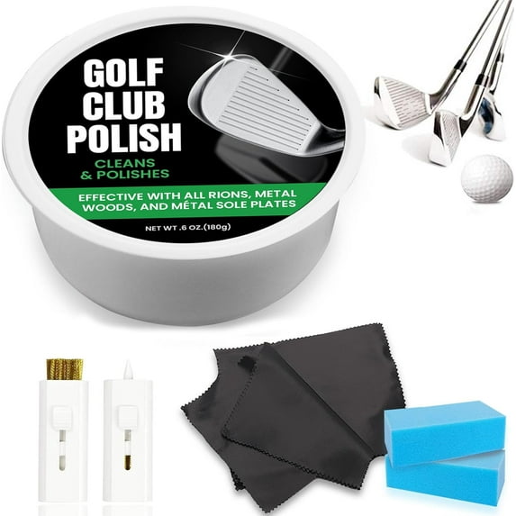 Golf Club Cleaner Scratch Remover with Golf Brush Cleaning Tools Value 7 Pack, Golf Club Bag Accessories Golf Club and Grip Cleaner Keeps Golf Clubs Irons Drivers Shoes Clean