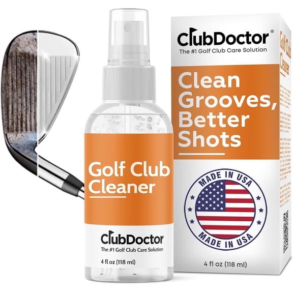 Golf Club Cleaner Spray, Club Cleaning Solution Removes Dirt From Grooves, Increase Spin and Improve Ball Flight, Fits into Bag for Convenience - 4 oz