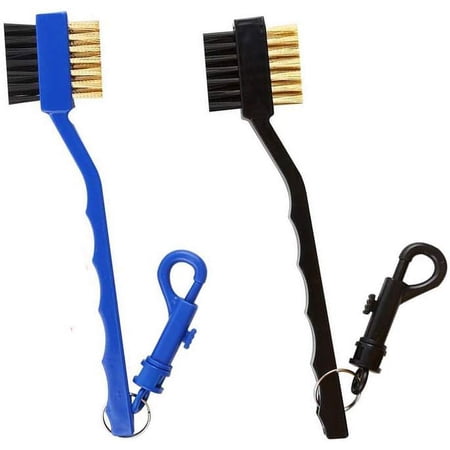 Golf Club Cleaning Brush with Double Sided, Brass & Nylon Bristle(Choose Your Favorite Color)