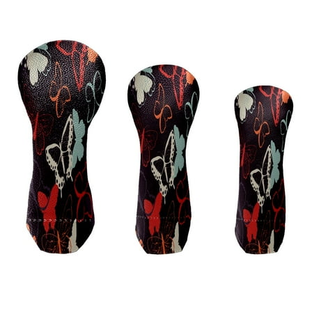Golf Club Cover Velvet Lining Suitable for the First Wood, Fairway Wood and Hybrid Club Head Cover Golf Gifts Color Butterfly