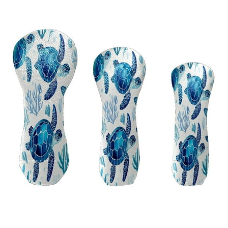 Golf Club Cover Velvet Lining Suitable for the First Wood, Fairway Wood and Hybrid Club Head Cover Golf Gifts Turtle Coral