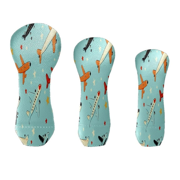 Golf Club Cover Velvet Lining Suitable for the First Wood, Fairway Wood and Hybrid Club Head Cover, Suitable for Men and Wome Various Aircraft