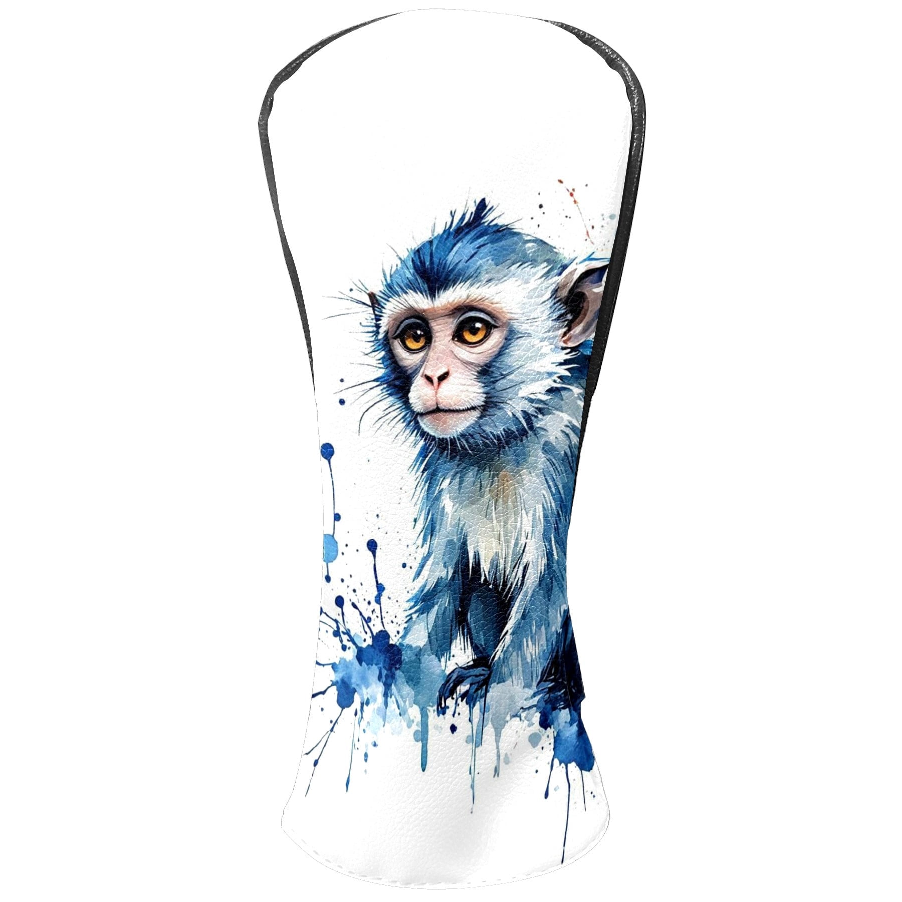 Golf Club Covers, Blue Monkey Premium PU Leather Driver Hybrid Putter Head Covers with Velvet Lining, Waterproof Golf Gifts for Men Women